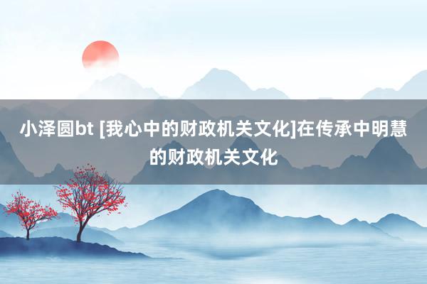 小泽圆bt [我心中的财政机关文化]在传承中明慧的财政机关文化