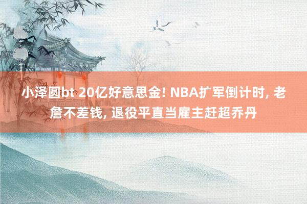 小泽圆bt 20亿好意思金! NBA扩军倒计时， 老詹不差钱， 退役平直当雇主赶超乔丹