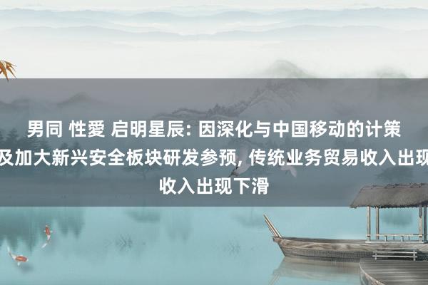 男同 性愛 启明星辰: 因深化与中国移动的计策交融及加大新兴安全板块研发参预, 传统业务贸易收入出现下滑