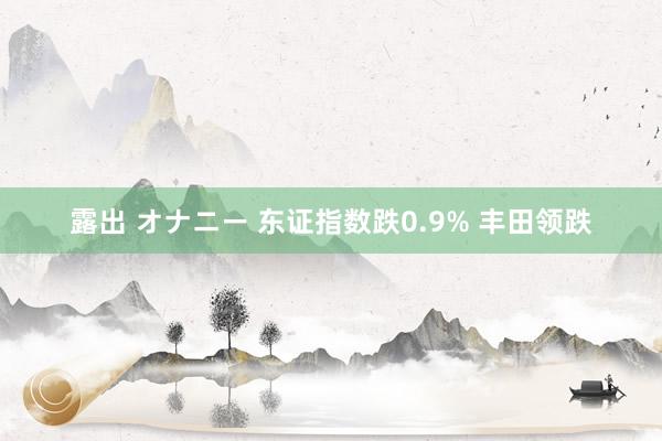 露出 オナニー 东证指数跌0.9% 丰田领跌