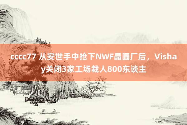 cccc77 从安世手中抢下NWF晶圆厂后，Vishay关闭3家工场裁人800东谈主