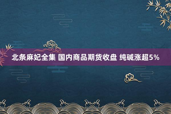 北条麻妃全集 国内商品期货收盘 纯碱涨超5%