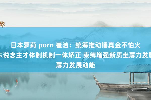 日本萝莉 porn 崔洁：统筹推动锤真金不怕火科技东说念主才体制机制一体矫正 束缚增强新质坐蓐力发展动能