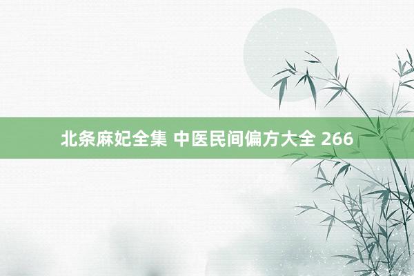 北条麻妃全集 中医民间偏方大全 266