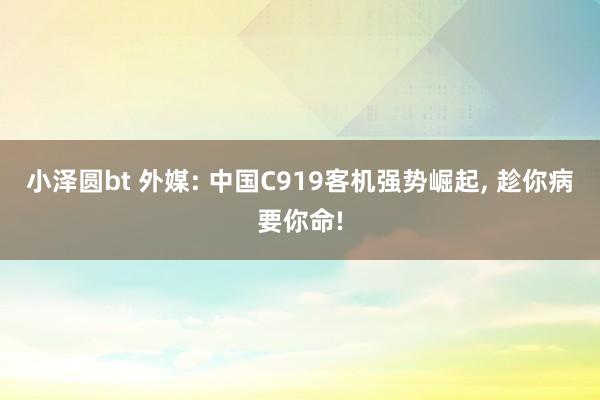 小泽圆bt 外媒: 中国C919客机强势崛起, 趁你病要你命!