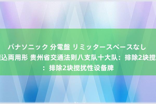 パナソニック 分電盤 リミッタースペースなし 露出・半埋込両用形 贵州省交通法则八支队十大队：排除2块搅扰性设备牌