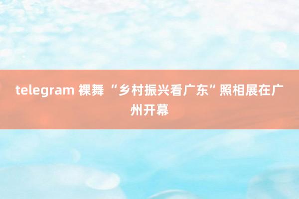 telegram 裸舞 “乡村振兴看广东”照相展在广州开幕