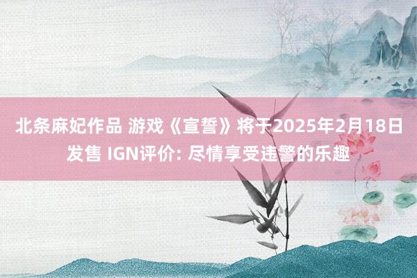 北条麻妃作品 游戏《宣誓》将于2025年2月18日发售 IGN评价: 尽情享受违警的乐趣