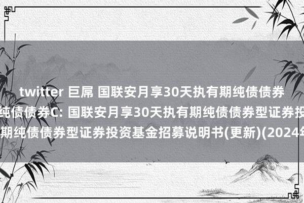 twitter 巨屌 国联安月享30天执有期纯债债券A,国联安月享30天执有期纯债债券C: 国联安月享30天执有期纯债债券型证券投资基金招募说明书(更新)(2024年第2号)