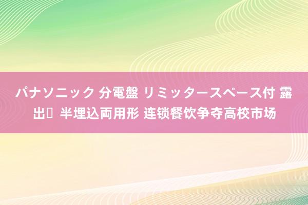 パナソニック 分電盤 リミッタースペース付 露出・半埋込両用形 连锁餐饮争夺高校市场