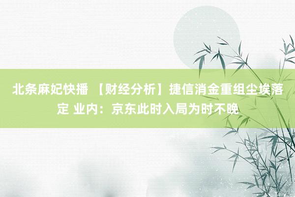 北条麻妃快播 【财经分析】捷信消金重组尘埃落定 业内：京东此时入局为时不晚