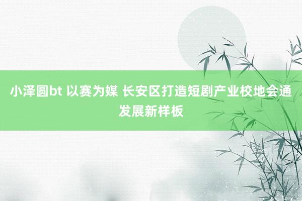 小泽圆bt 以赛为媒 长安区打造短剧产业校地会通发展新样板