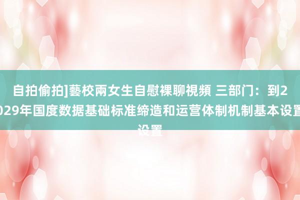 自拍偷拍]藝校兩女生自慰裸聊視頻 三部门：到2029年国度数据基础标准缔造和运营体制机制基本设置