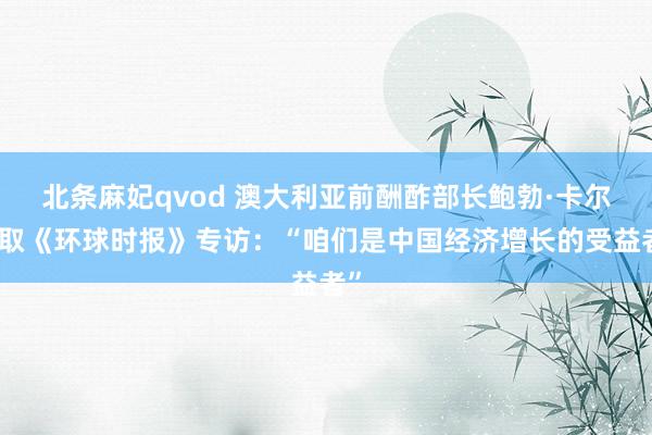 北条麻妃qvod 澳大利亚前酬酢部长鲍勃·卡尔采取《环球时报》专访：“咱们是中国经济增长的受益者”