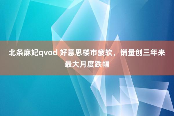 北条麻妃qvod 好意思楼市疲软，销量创三年来最大月度跌幅